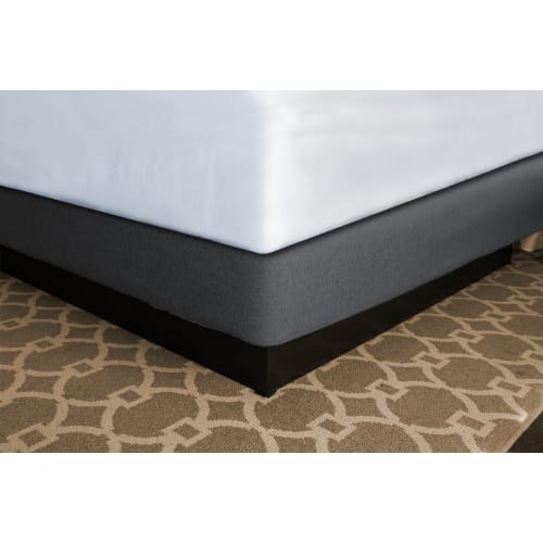 Designer Décor Box Spring QuickWrap, PolyLinen Sawgrass,  Queen 9", 60x80x7-9", Graphite